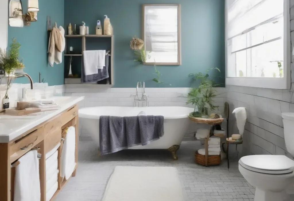Person cleaning a bathroom mirror with streaks, showing a common mistake in surface care.