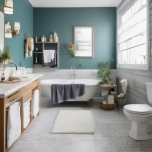 Person cleaning a bathroom mirror with streaks, showing a common mistake in surface care.