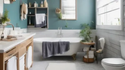 Person cleaning a bathroom mirror with streaks, showing a common mistake in surface care.