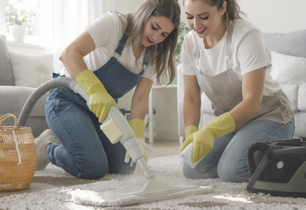 Person making common floor cleaning mistake with wrong mop technique on hardwood floors